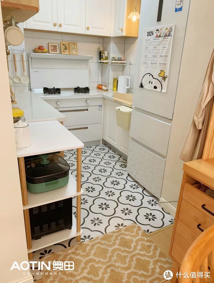5平米极简厨房装修！原木奶油风+白色集成灶优质装修案例分享！