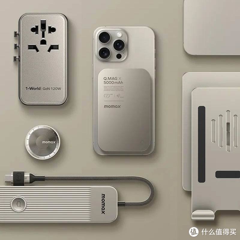 MOMAX发布一系列iPhone15Pro"钛金属同色系"周边