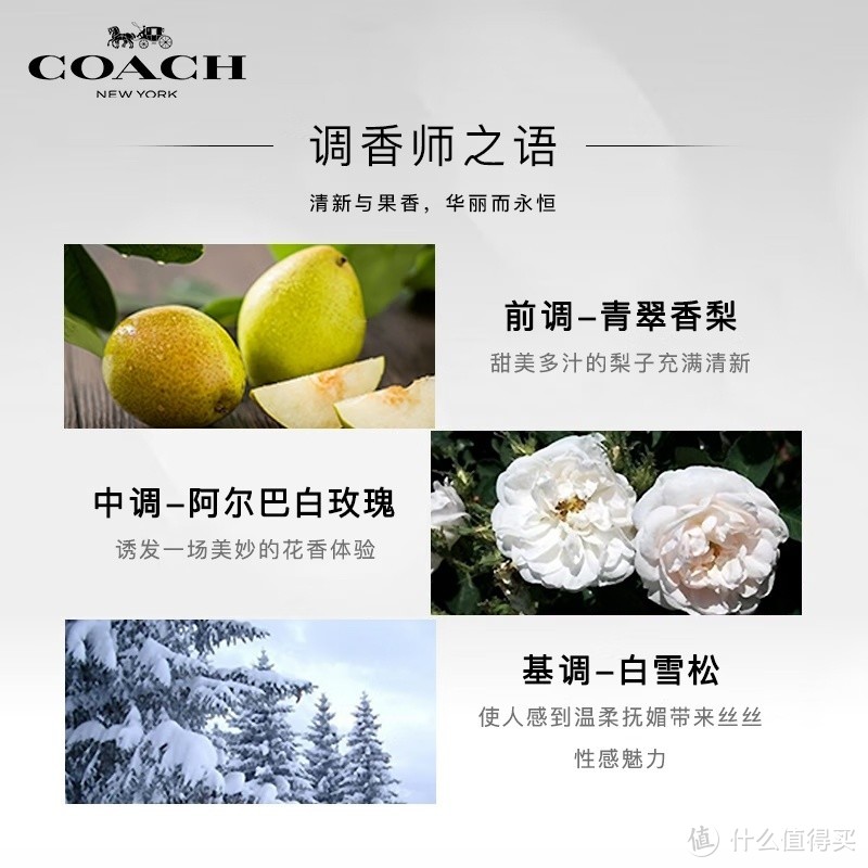 蔻驰（COACH）纽约女士淡香水30ml/礼盒 送女友老婆生日 圣诞礼物 雾影玫瑰