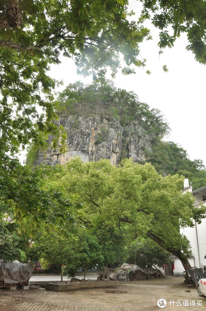 秀水村依山傍水,喀斯特的地貌,石頭山,然後小河繞著村子彎彎曲曲而過