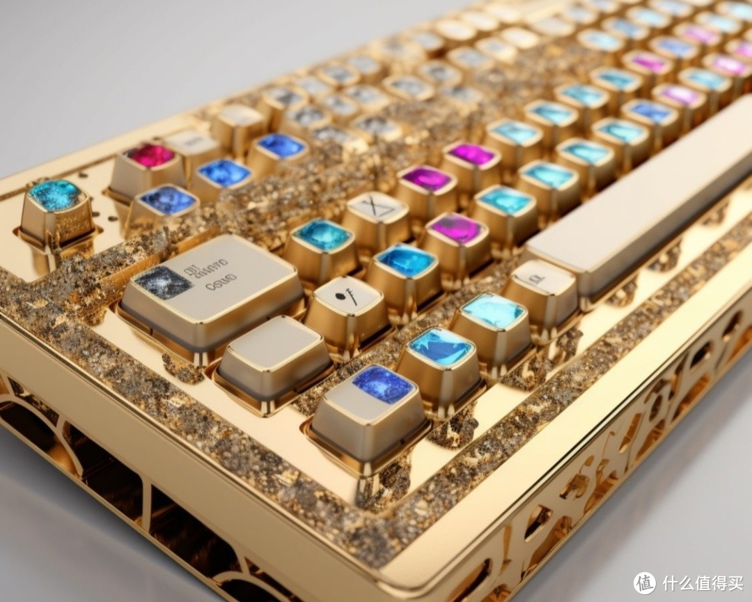 AI金丝镶嵌宝石键盘设计