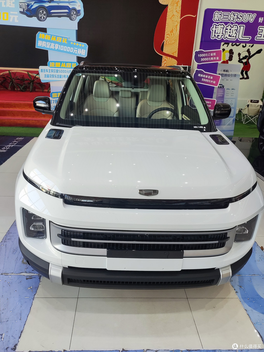 这款吉利icon车型超级帅啊,可惜现场没有蓝色的给我看_suv_什么值得买