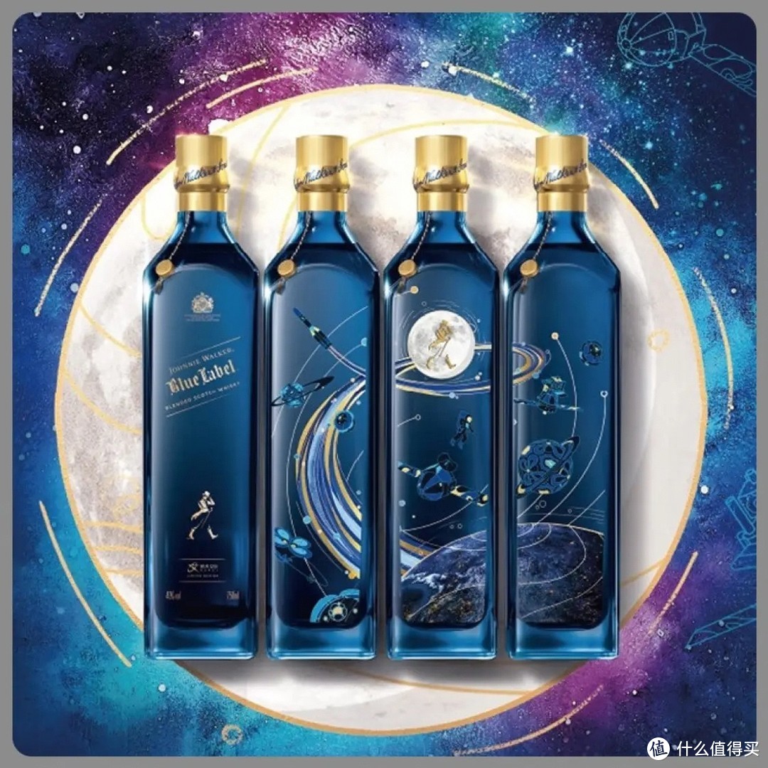 尊尼获加蓝方蓝牌 x 航天文创联名新年送礼礼盒：飞天茅台洋酒，新年必备爆款!