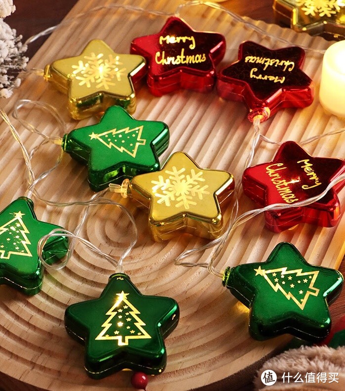 拾点渔 圣诞雪花星星灯串——营造温馨浪漫的圣诞氛围