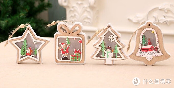 欧妮姿 铃铛造型 圣诞节灯饰摆件：传递温馨祝福的木质工艺品