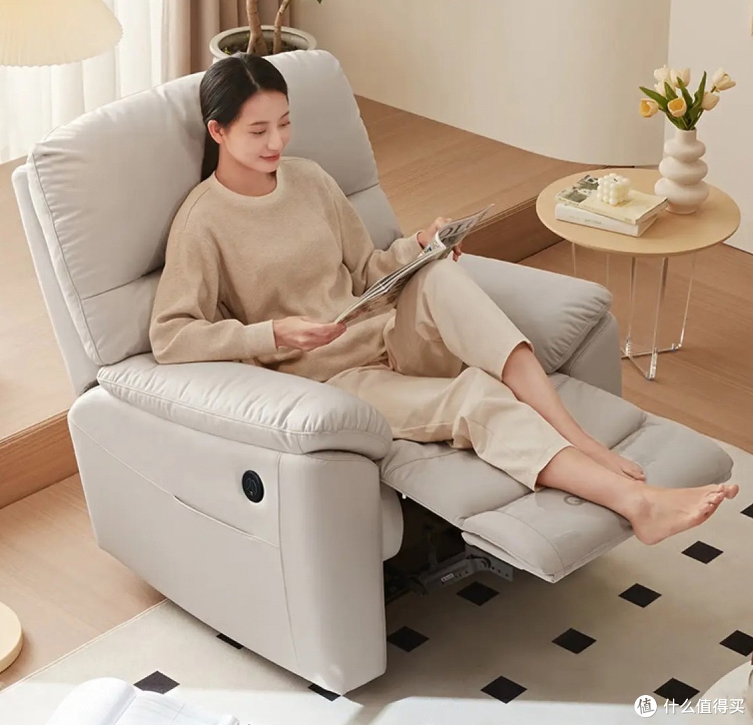 全友家居 可调节电动单人沙发102906B：随心掌控的舒适享受