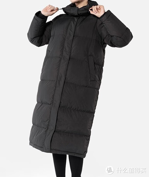 黑冰（BLACKICE）冬季加长款女款鸭绒连帽羽绒服——保暖过冬，舒适体验