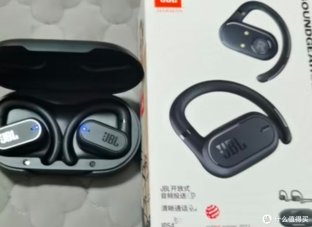 JBL Soundgear sense音悦圈开放式真无线蓝牙耳机骨传导升级空气传导运动跑步挂耳式苹果安卓通用黑色