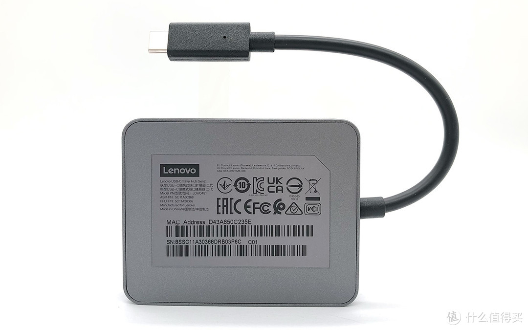 联想USB C Travel Hub Gen2便携式端口拓展器 拆解报告 旅行办公神器Mini Hub 4X91A30366 支持双显示器