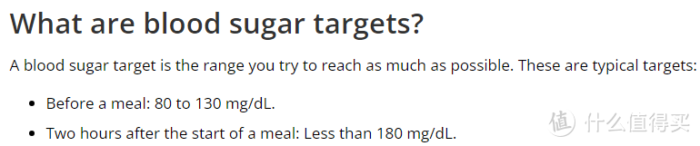 血糖控制目标，来源https://www.cdc.gov/diabetes/managing/manage-blood-sugar.html