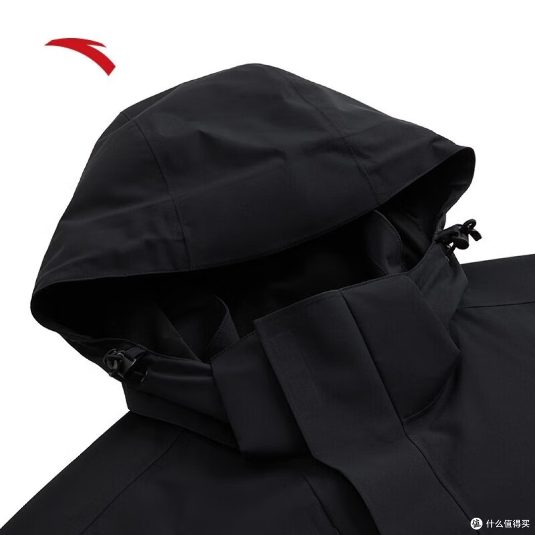  安踏王一博同款水壳三合一冲锋衣男冬季加绒登山户外保暖运动外套