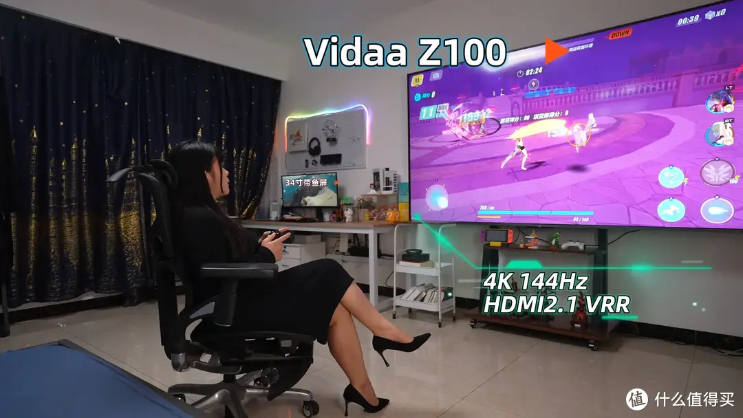 狼和猫的电竞房大改造7.0！100寸大电视Vidda Z100+AOC 49寸带鱼屏！成年人快乐就是全部都要！