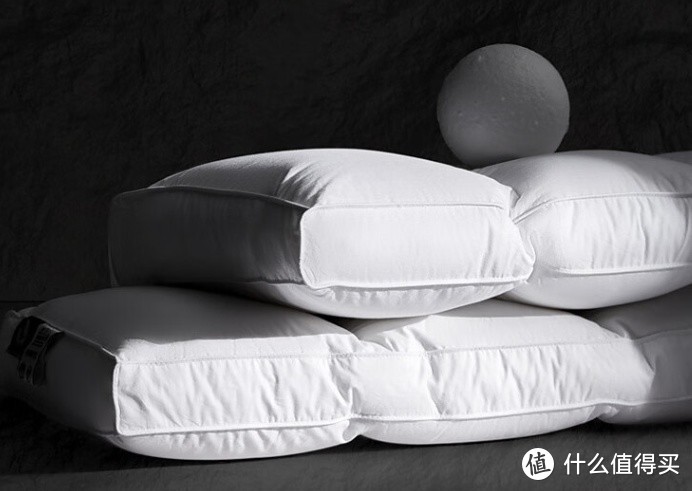 舒适悦眠，水星家纺 95%白鹅绒枕芯 复合颈椎枕
