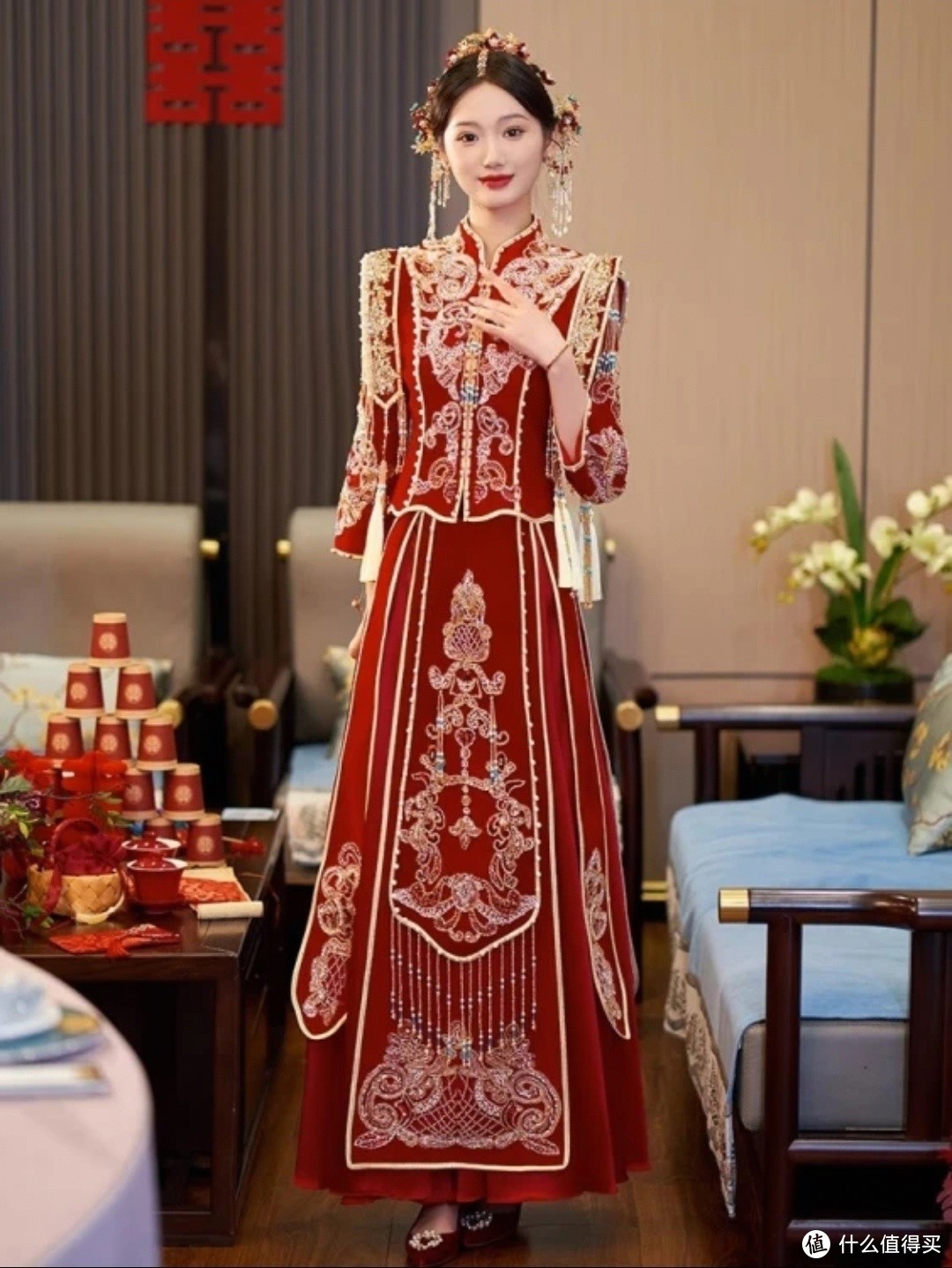 凤冠霞帔，十里红妆。传统的秀禾服永不过时！