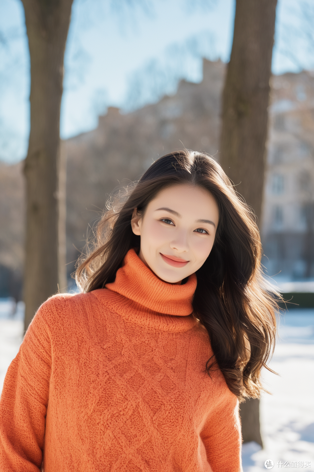 阳光下的暖意 — 橙色毛衣，冬日里的时尚抉择