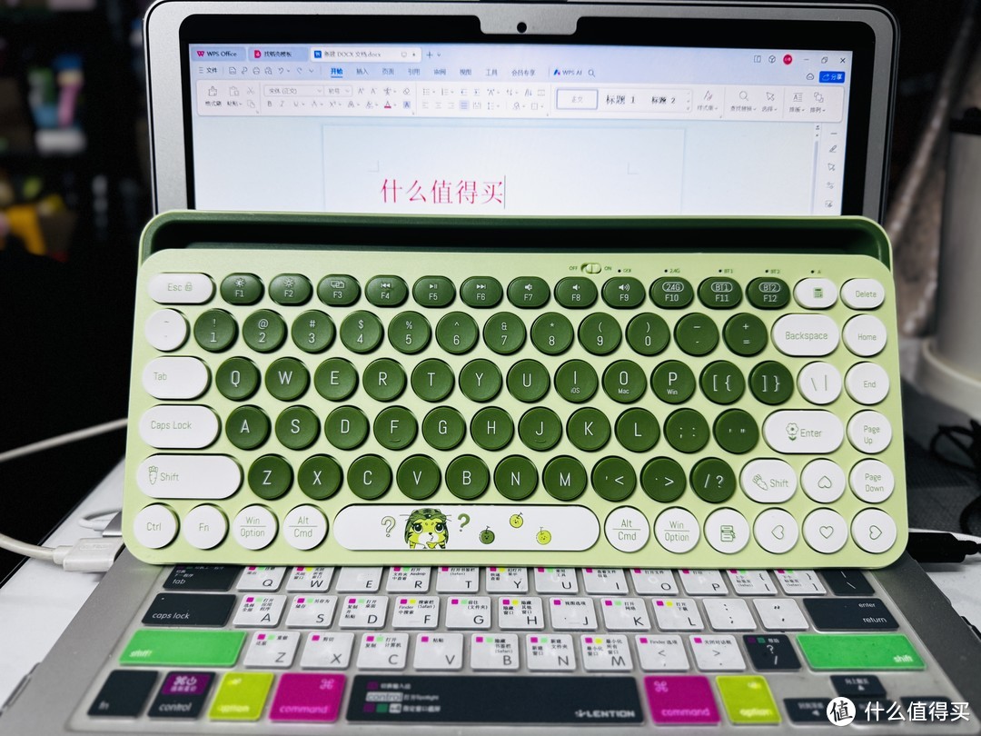 提升桌面颜值，绿色好心情，小清新多功能键盘，适用多场景~🤩🤩