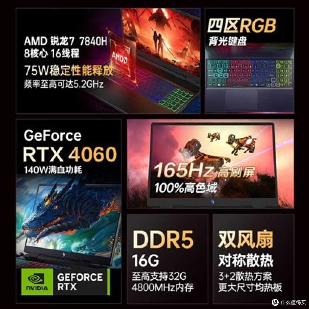 龙16r7-7840h4060165hz16g内存 pcie512g固态官配|定制京东宏碁(acer