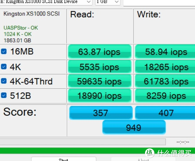 Kingston XS1000 外接式 SSD 读写性能如何
