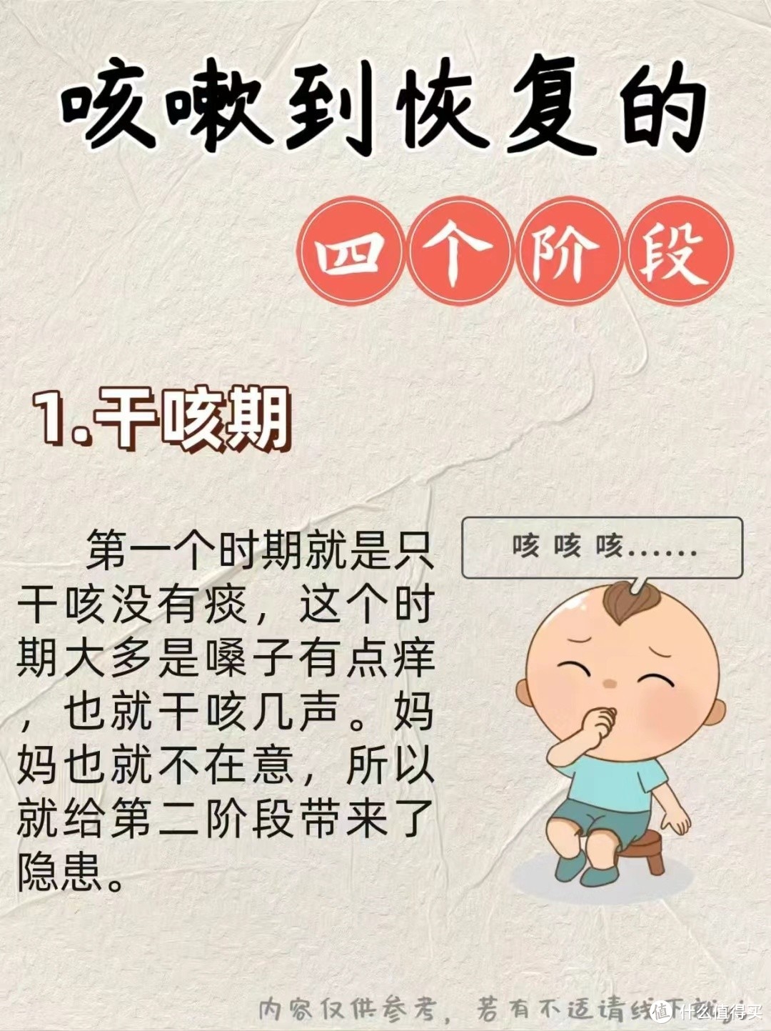 孩子感冒ke嗽到恢复的4个阶段，必懂