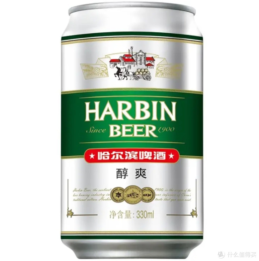 哈尔滨啤酒哈尔滨 （Harbin）醇爽啤酒 330ml*24听好酒。