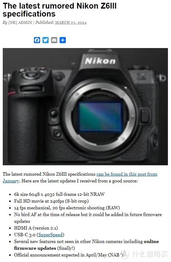 尼康Z f打断索尼a7c2施法，友都八喜3月上半月相机排行榜！文末有Z6 III最新传闻。