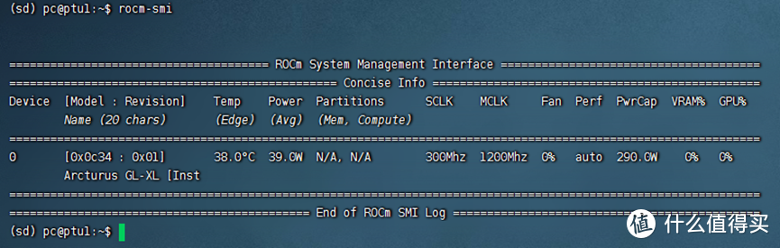 rocm信息：rocm-smi