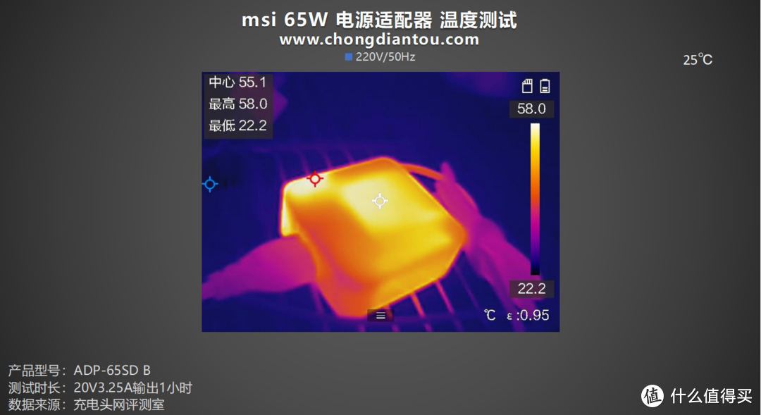 msi 65W 电源适配器评测，自带一体式USB-C快充线，支持PD快充