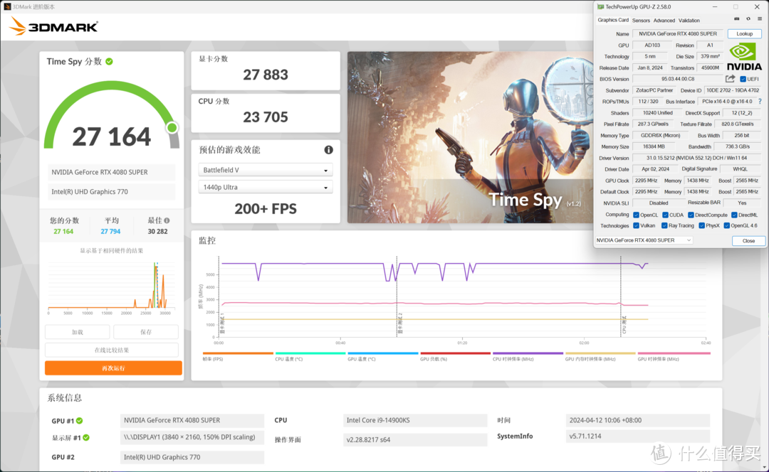 14900KS+技嘉Z790冰雕X+索泰RTX 4080S+宏碁掠夺者冰刃装机，打造至强游戏主机