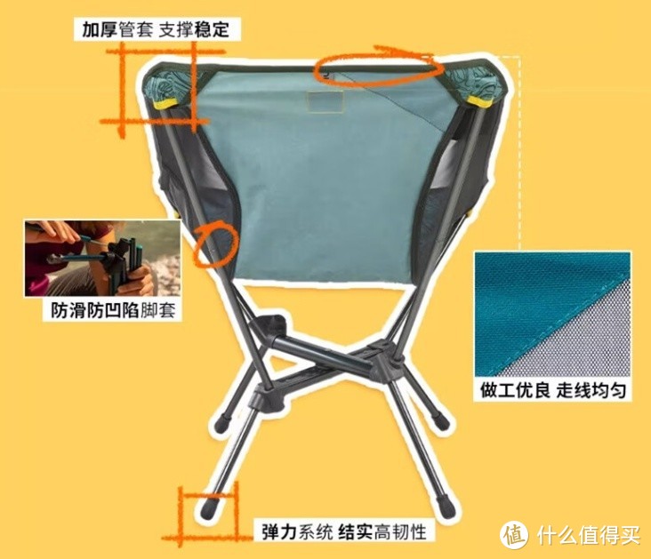 迪卡侬月亮椅MH500：舒适便携的露营装备