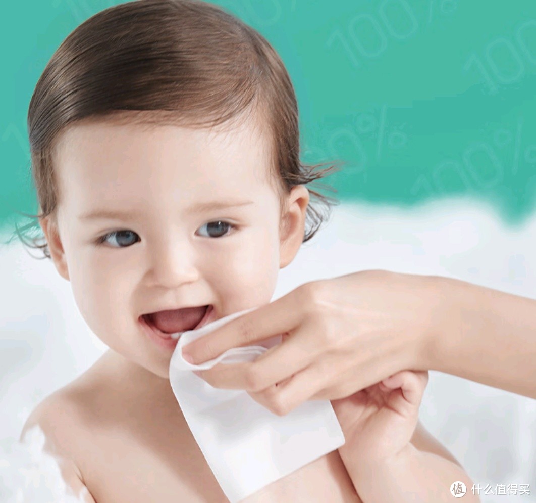 全棉时代手口湿巾，100%棉质，30%加厚，宝宝清洁好帮手！