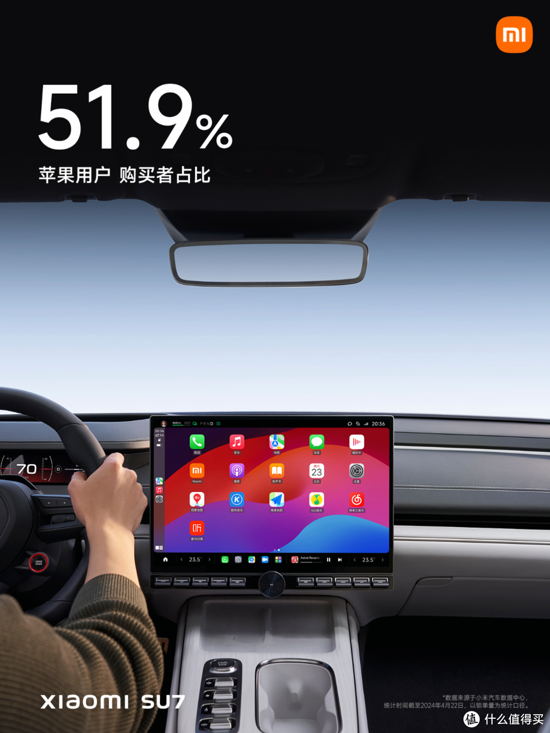 雷军：小米SU7支持CarPlay、iPad上车，要成为苹果用户购车首选！