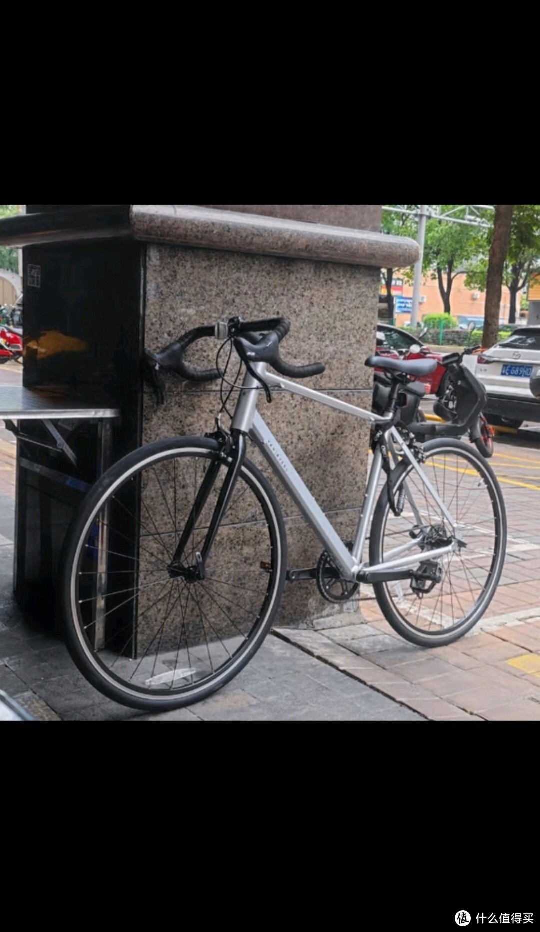迪卡侬RC100升级版公路自行车Van Rysel男女骑行单车 Van Rysel 银色 L码 适合身高180cm~190cm