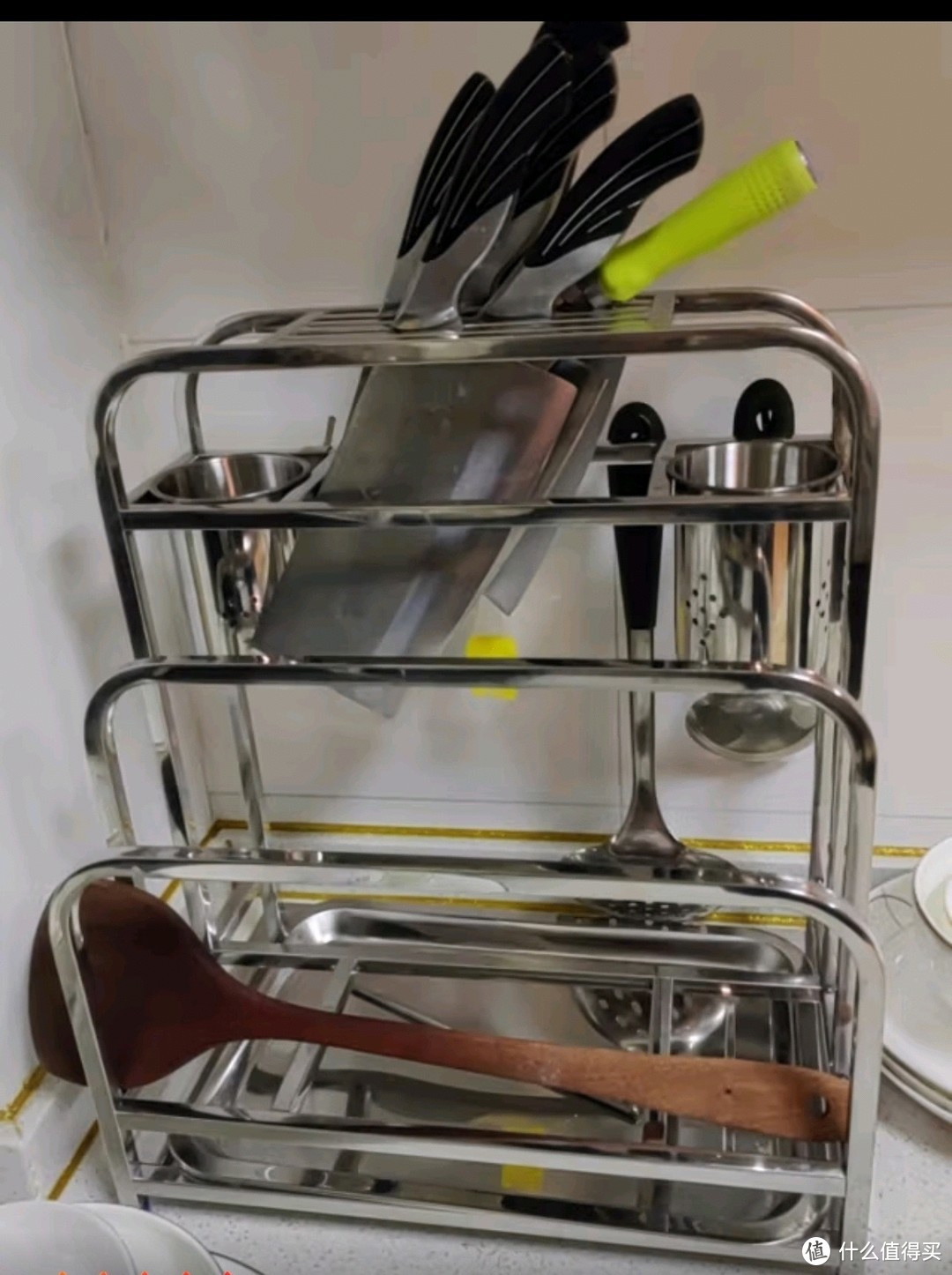 四季沐歌（MICOE）厨房置物架 刀架砧板架不锈钢收纳菜板架厨房用品筷子筒 ZB01-3