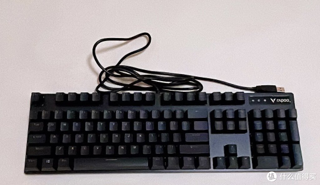 雷柏(rapoo)v500pro有线背光机械键盘104键全尺寸游戏电竞笔记本电脑