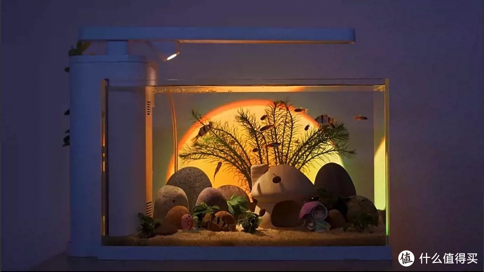 今天，我要为大家介绍一款集美观、实用、智能于一体的生态鱼缸——客厅小型超白玻璃造景金鱼缸。