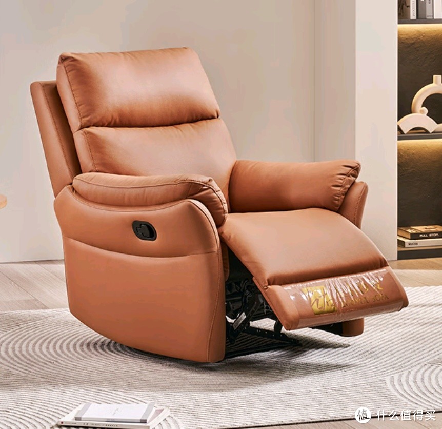 左右沙发功能皮感科技布单人沙发单椅 DZY6010 暮光橙：演绎独特魅力的软装瑰宝