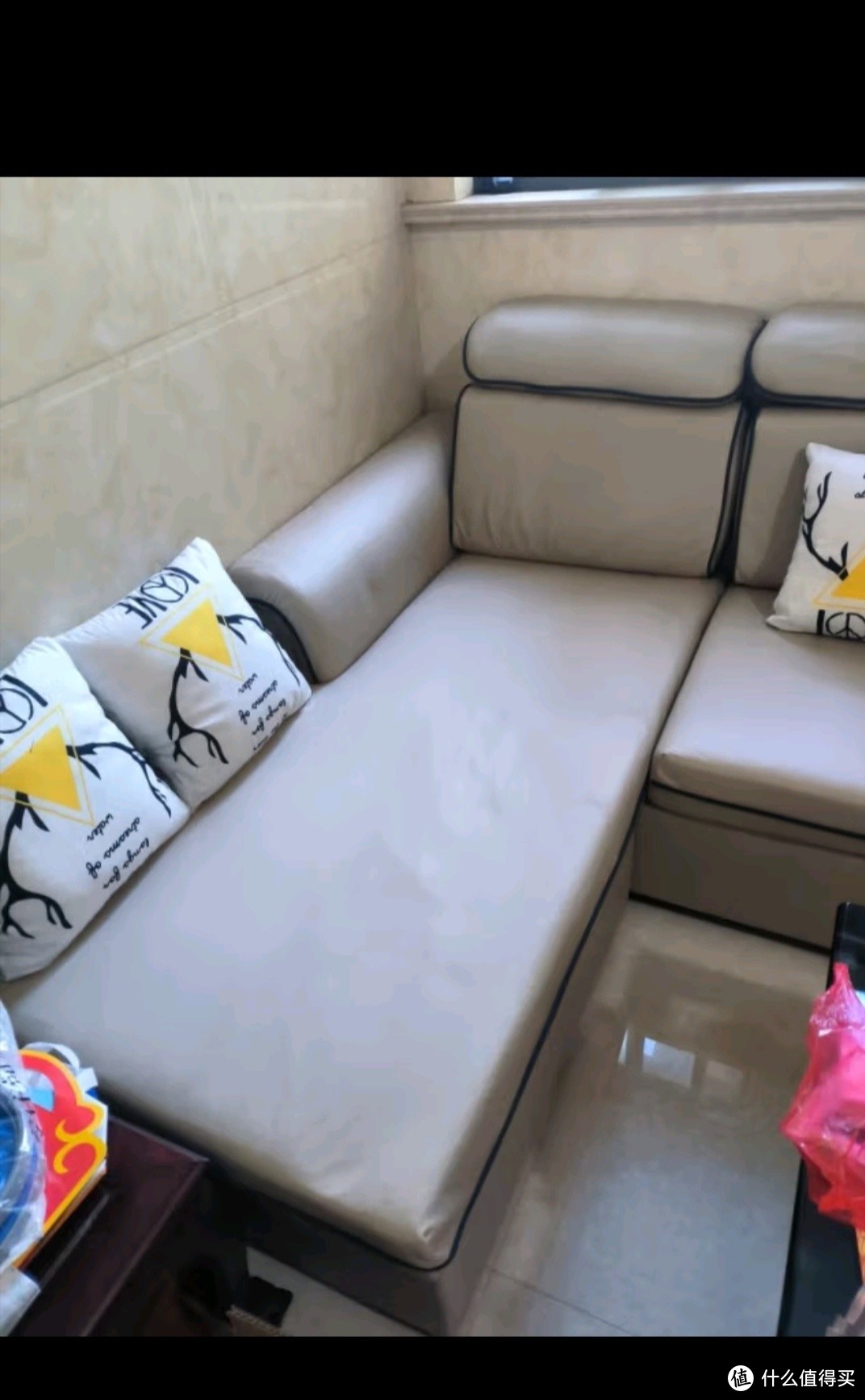 凯施诺布艺沙发 客厅沙发简约现代小户型科技布乳胶沙发实木沙发家具 四人位+脚踏【2.75米】