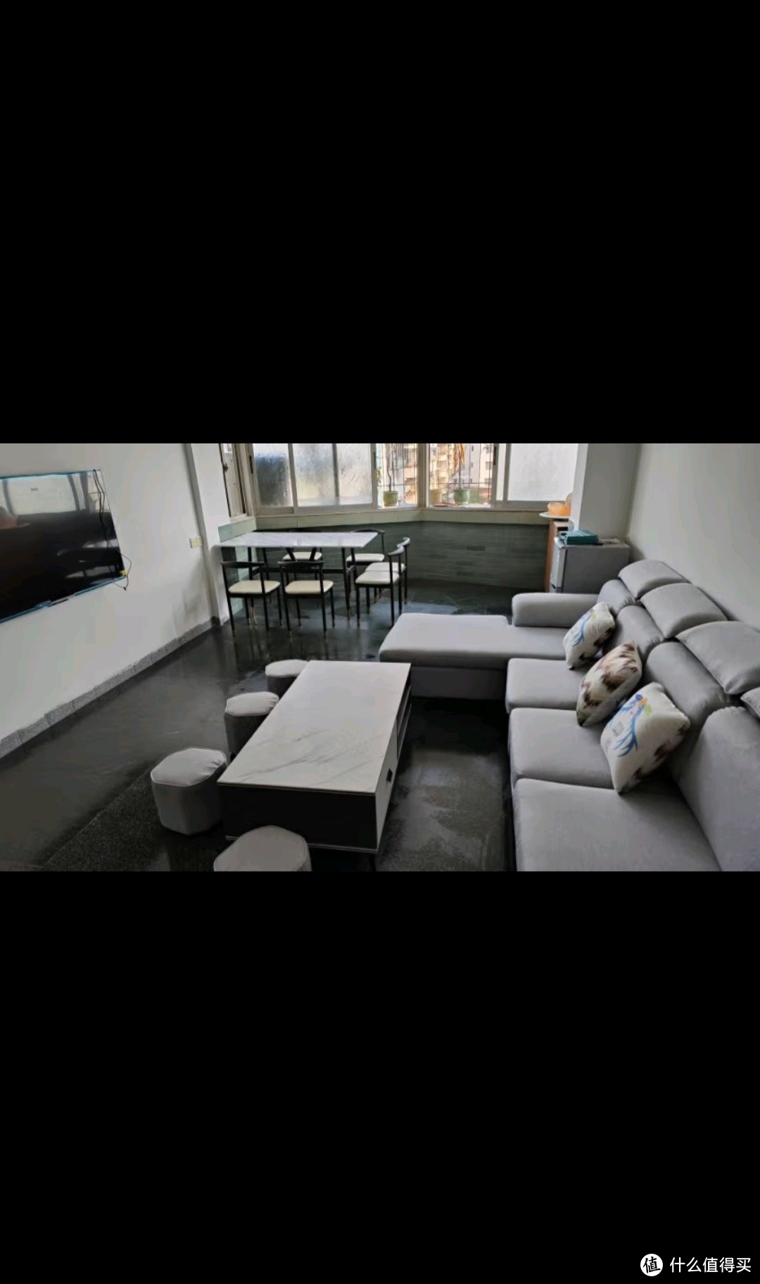 创繁现代可拆洗布艺沙发简约客厅小户型免洗科技布乳胶沙发组合家具 四人位2.75M+左右互换
