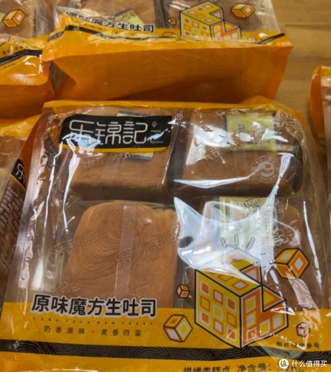 618晒后购之乐锦记 魔方生吐司面包早餐代餐零食儿童面包320g/袋（4个装）
