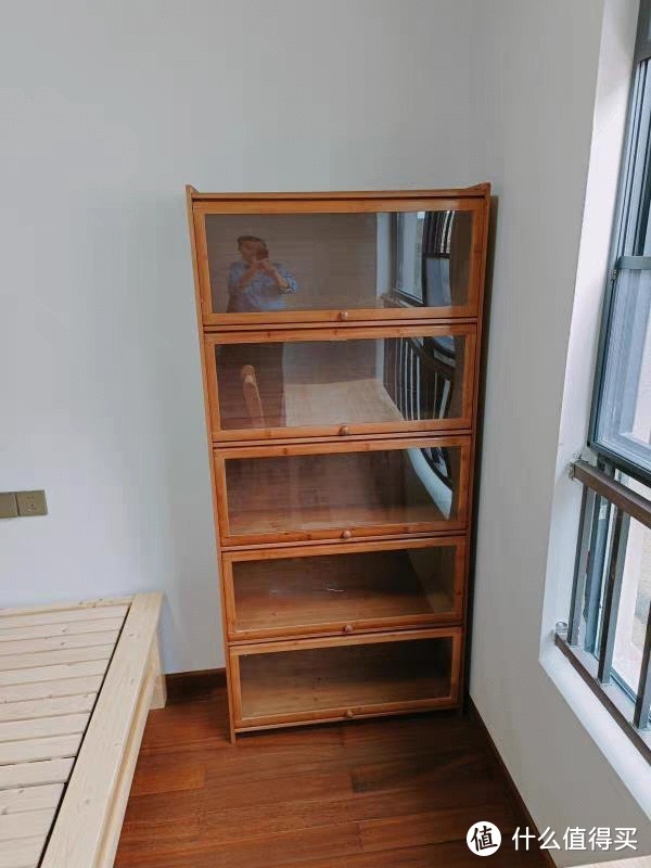书架置物架落地书柜储物柜一体靠墙收纳家用多层带门防尘展示柜子