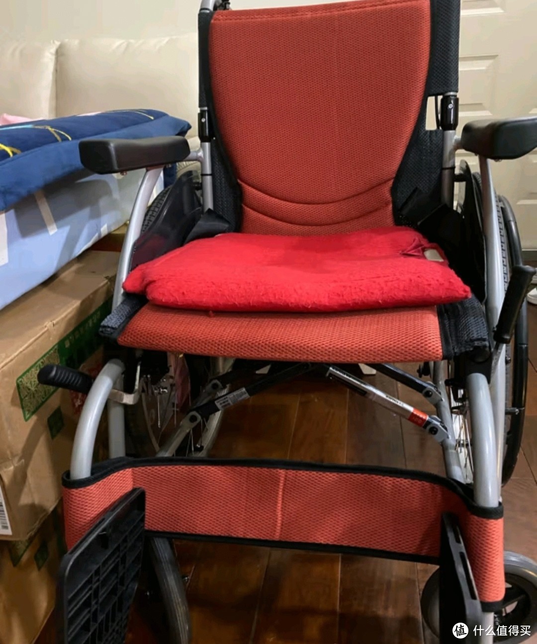 KARMA康扬轮椅老年人可折叠轻便便携残疾铝合金高端居家护理舒适多功能手推手动轮椅车KM-1502