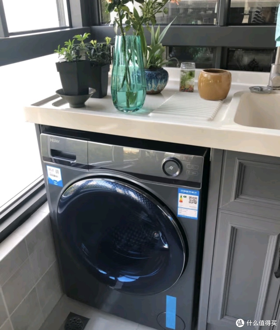 海尔（Haier）滚筒洗衣机全自动单洗 超薄家用 10公斤大容量 精华洗EG100MATESL6 一级能效 以旧换新