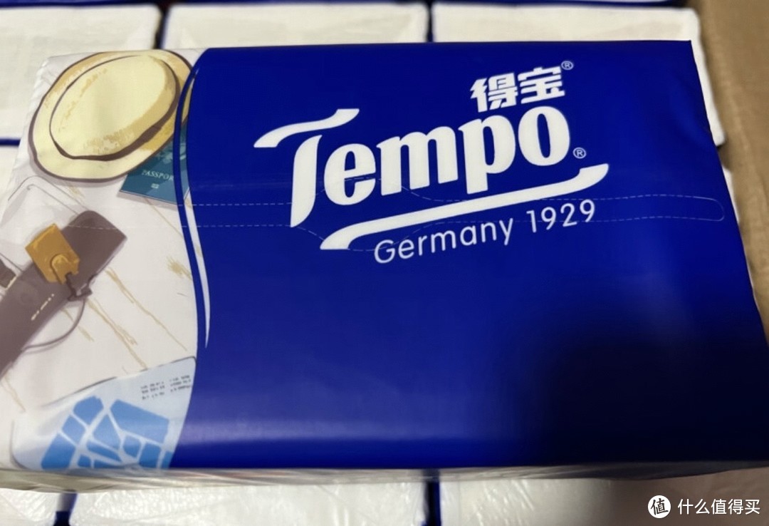 ￼￼得宝（TEMPO）一博同款 抽纸 无香4层100抽*18包 湿水不易破  餐巾纸 卫生纸