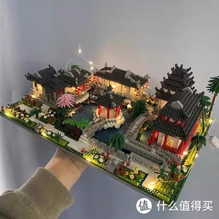 2024新款兼容乐高熊猫苏州园林建筑积木玩具高难度巨大型天安门男