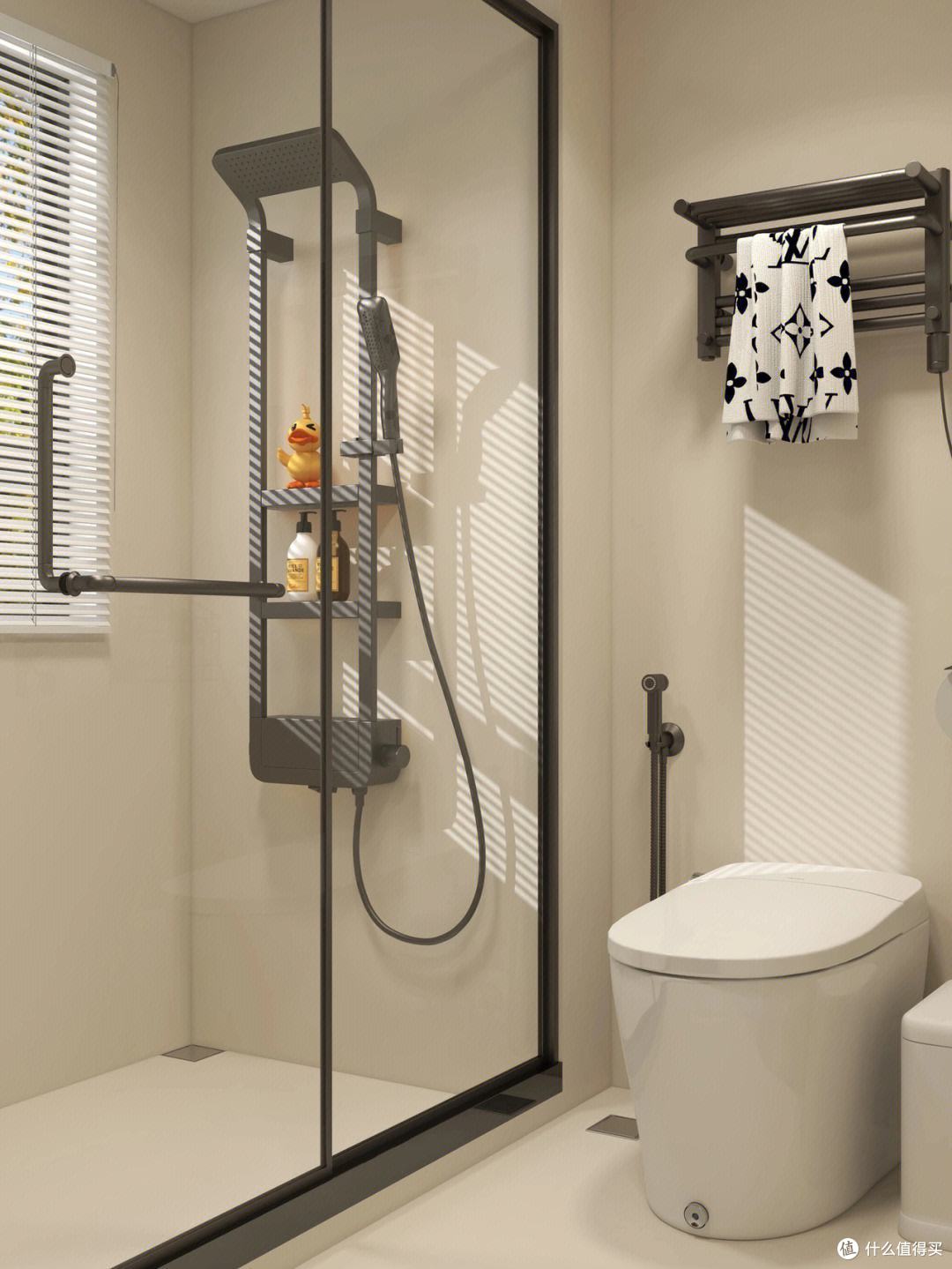 卫生间毛巾架，最妙的4个安装位置，好看又实用，值得借鉴！_卫浴用品_什么值得买
