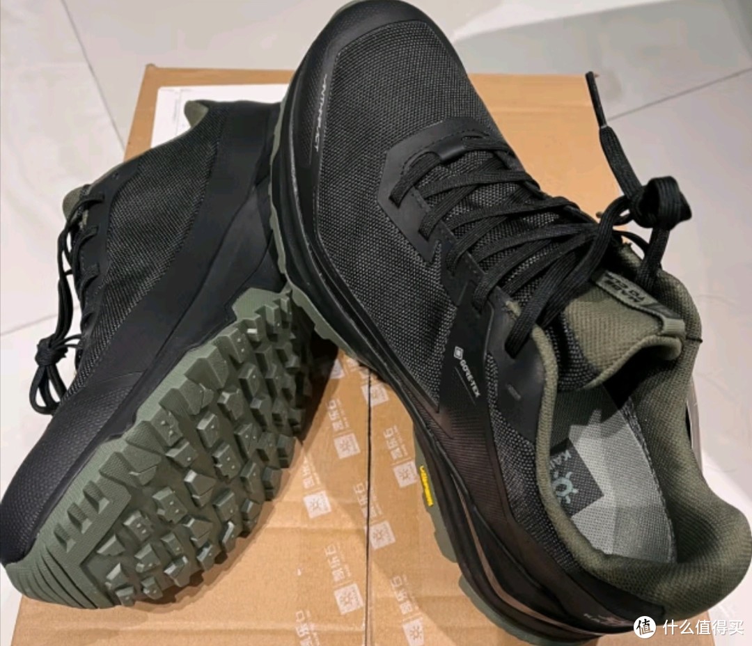 KAILAS凯乐石男款界山徒步鞋GORE-TEX 2L防水透气户外低帮防滑登山鞋 墨黑/墨绿 41