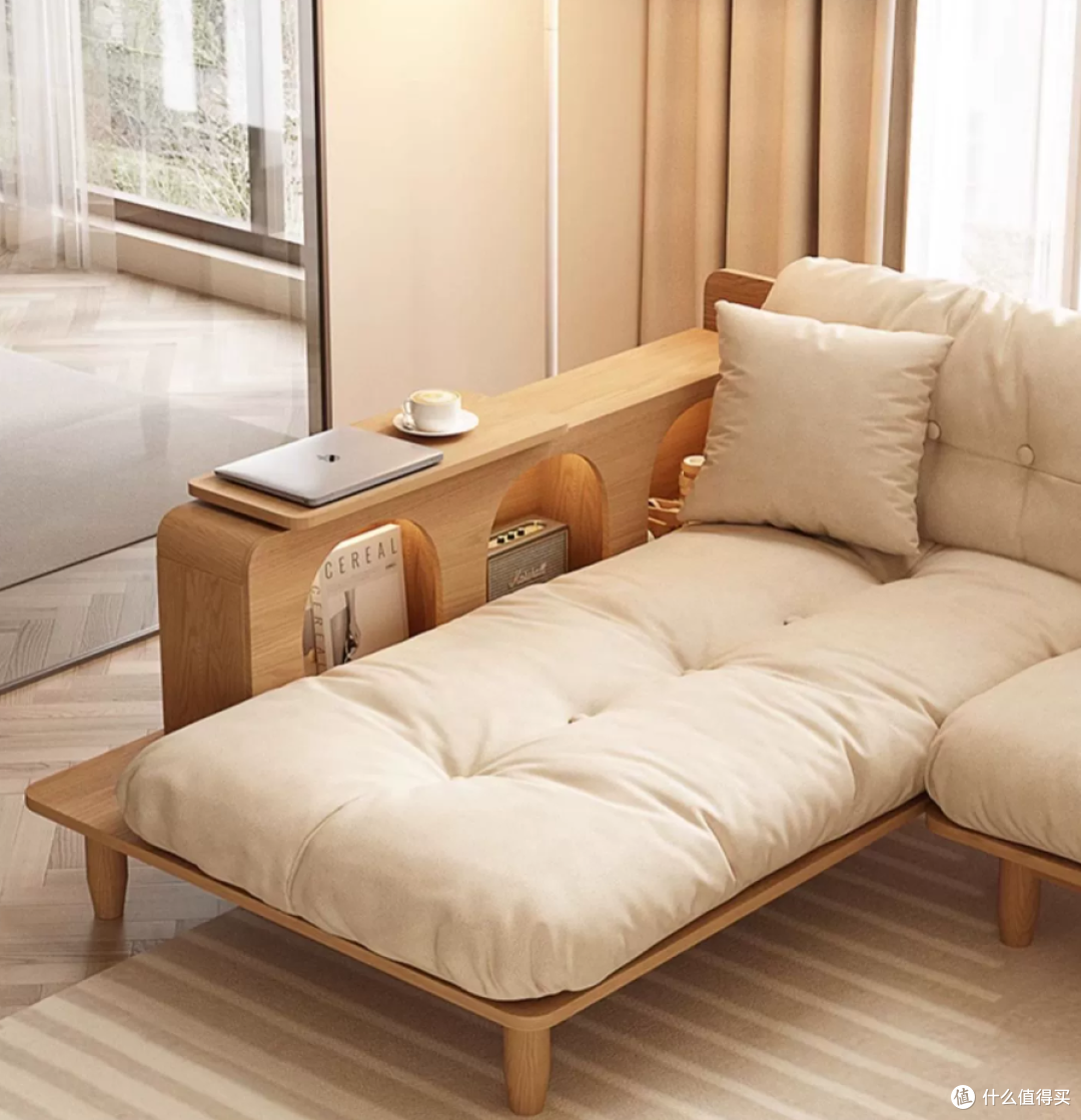 分享两款实木沙发法式复古钢琴键沙发原木风云朵储物功能性沙发