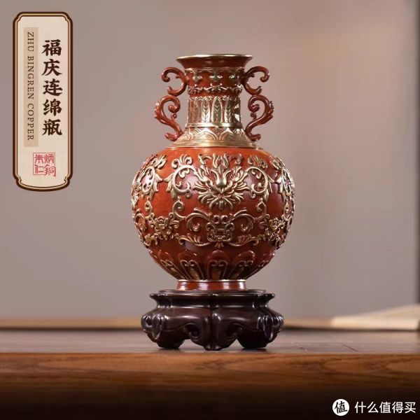 探寻家居装饰的艺术之美🌸🏡——朱炳仁铜福庆连绵瓶新款插花花瓶，让创意