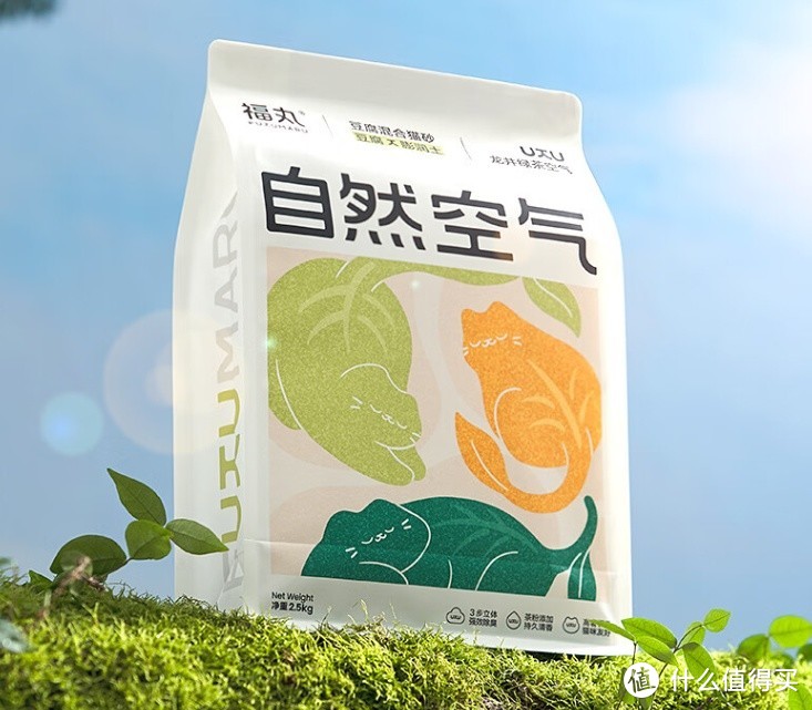 福丸 绿茶味豆腐膨润土混合猫砂：包裹结团，分解净味