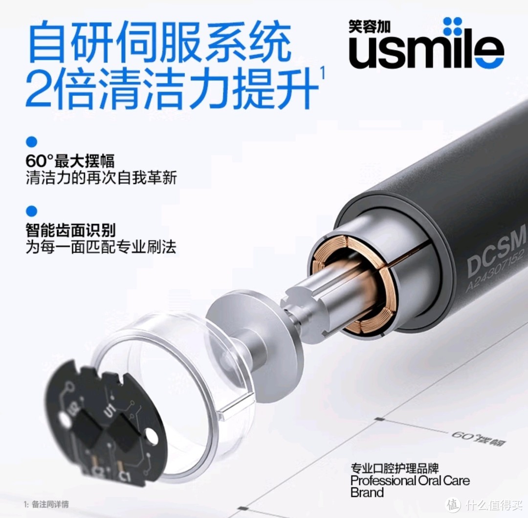 usmile笑容加电动牙刷：呵护你的每一颗牙齿！